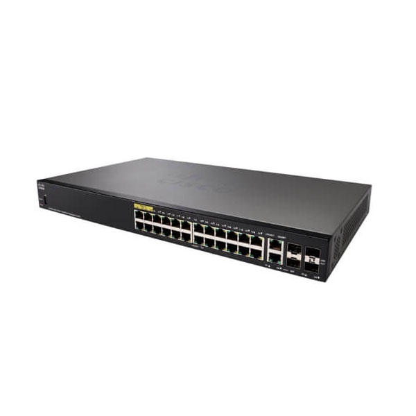 Cisco SF350-24P 24-Port 10/100 POE Managed Switch (SF350-24P-K9)