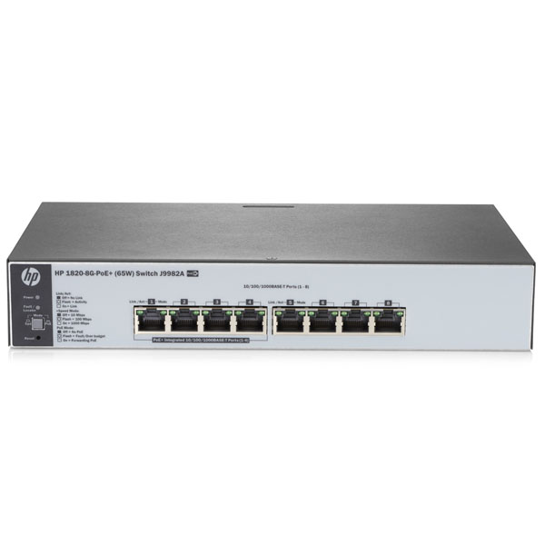 HPE OfficeConnect 1820 8G PoE+ (65W) Switch - J9982A
